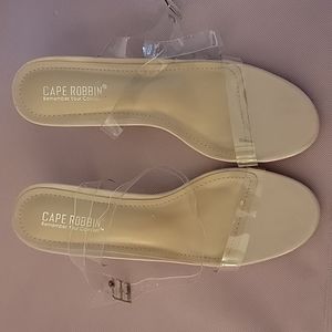 Cape Robbin Clear Chunky Block Low Heels